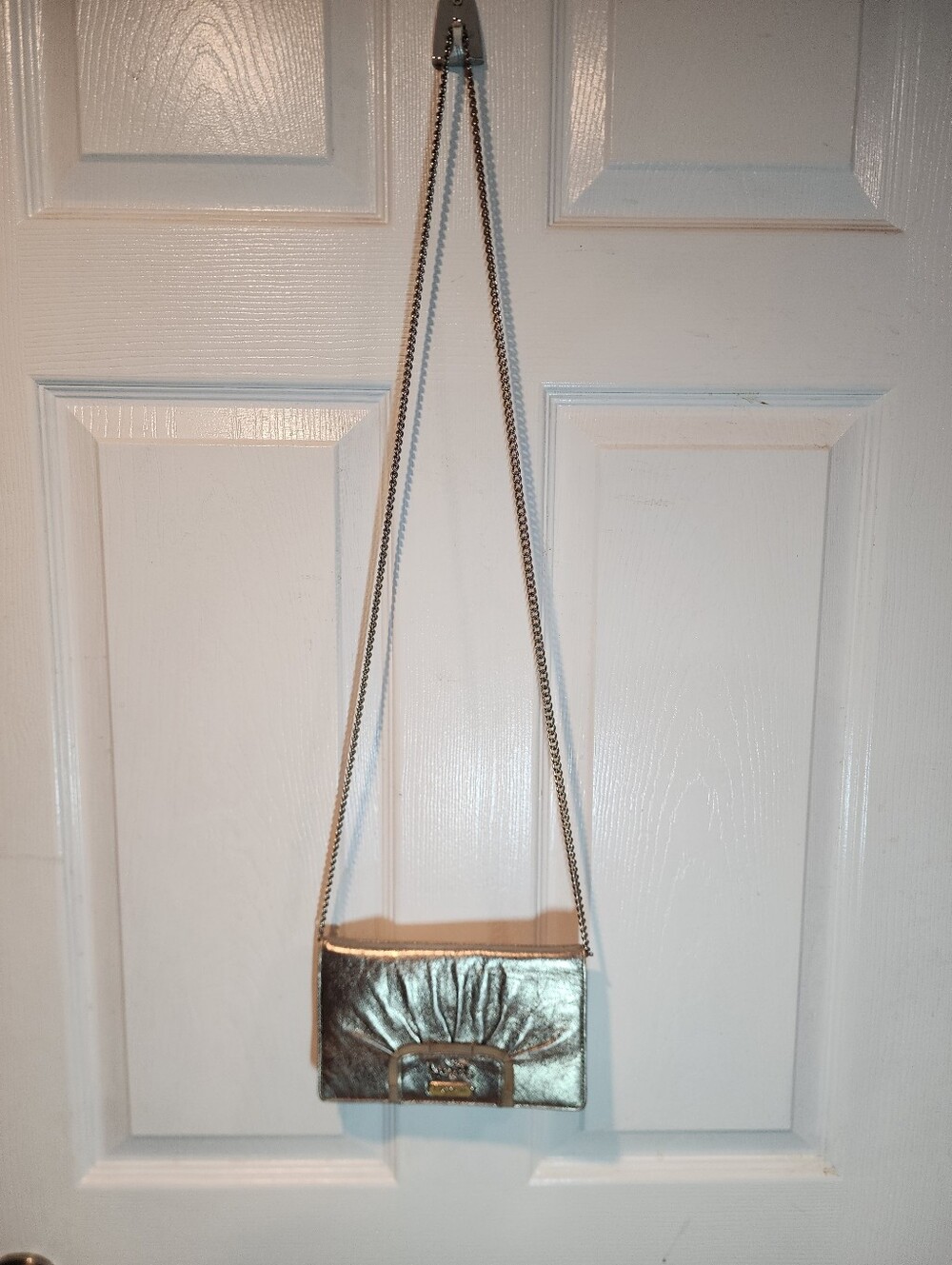 Coach Metallic Leather Gold/Pleated Madison-Style Wallets / Chain Clutches